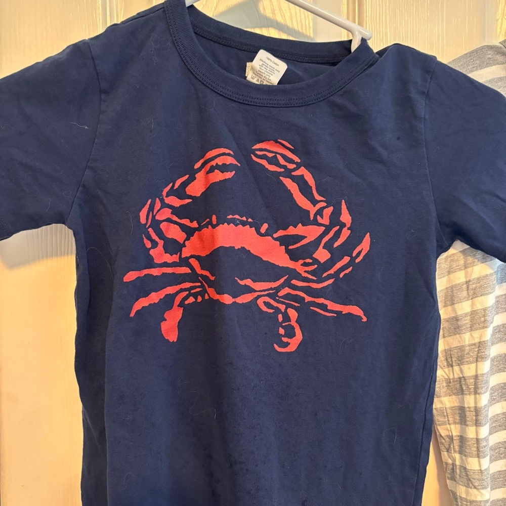 Two Boys Crewcuts Crab and Lobster Graphic T-Shirts Size 8 - Picture 2 of 5